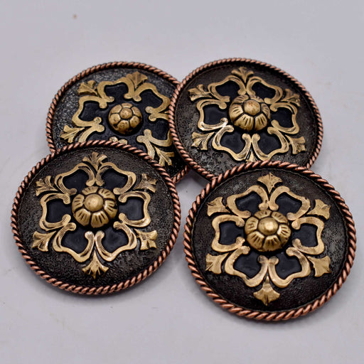 NEW Floral Brass Flower Concho Set Of 4 Sale Barn MISC