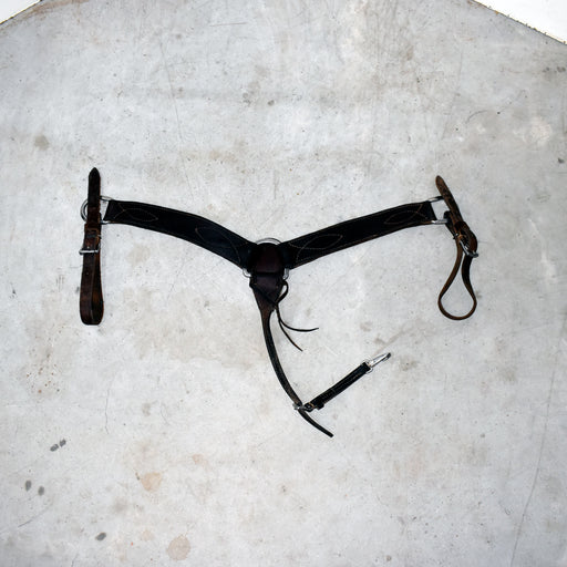 Used Heavy Oiled Roping Breast Collar Stitched Sale Barn Misc
