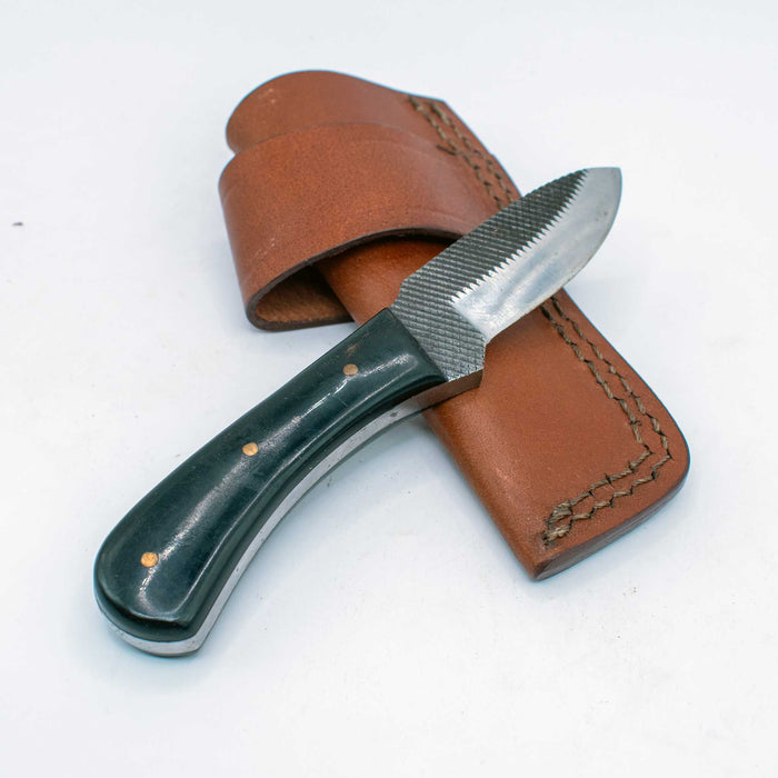 NEW Circle SH Knife With Sheath *RUSTED Sale Barn Texas Cutlery