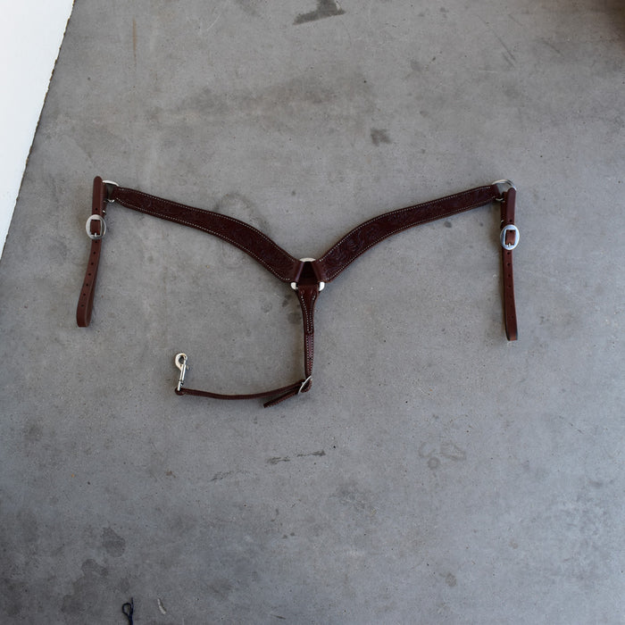 NEW Jeff Smith Floral Tooled Breast Collar Sale Barn Jeff Smith