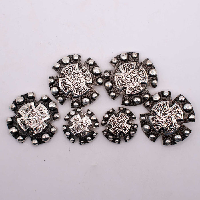 NEW Silver Swirl Concho Set Of 6 Sale Barn TESKEY'S