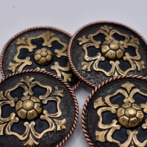NEW Floral Brass Flower Concho Set Of 4 Sale Barn MISC