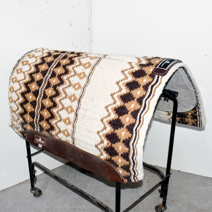 NEW Classic Equine Wool Top Chocolate Cream Saddle Pad Sale Barn Classic Equine