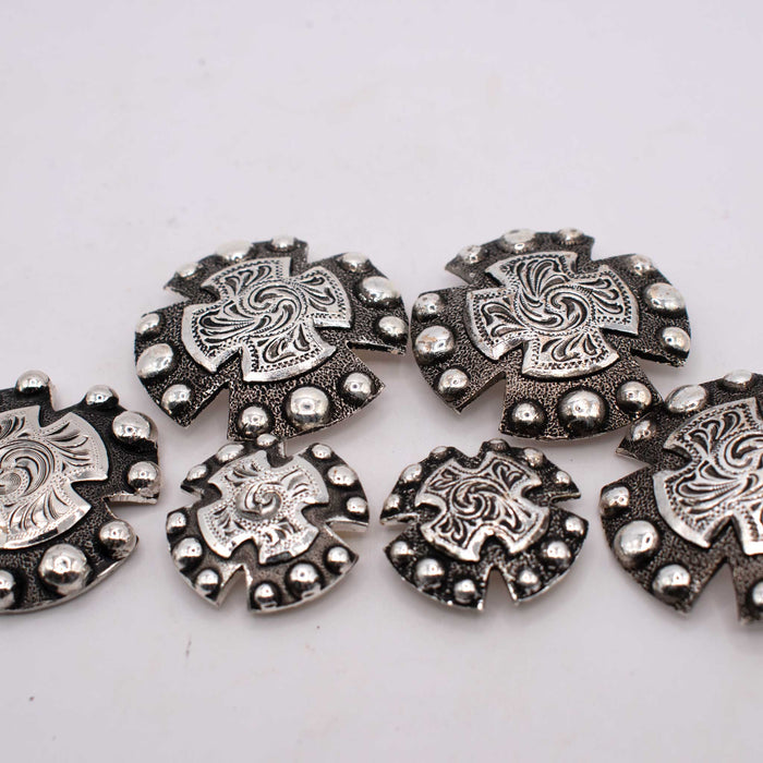 NEW Silver Swirl Concho Set Of 6 Sale Barn TESKEY'S