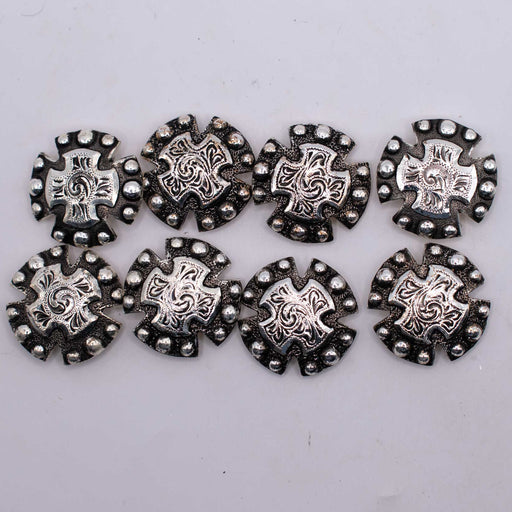 NEW Silver Swirl Concho Set Of 8 Sale Barn TESKEY'S