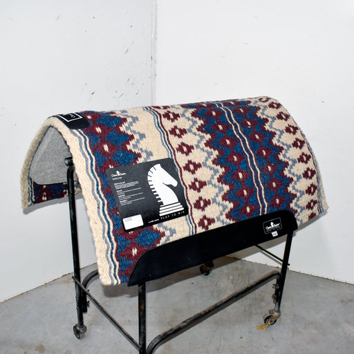 NEW Classic Equine Wool Top Ivory Navy Saddle Pad Sale Barn Classic Equine