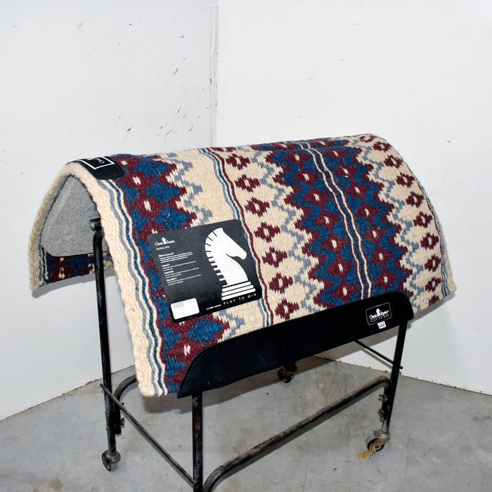 NEW Classic Equine Wool Top Ivory Navy Saddle Pad Sale Barn Classic Equine