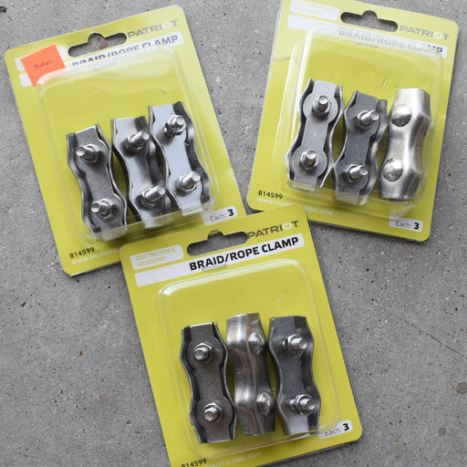 NEW Discontinued Braid/ Rope Clamp 3pk Bundle Of 3 Sale Barn Patriot