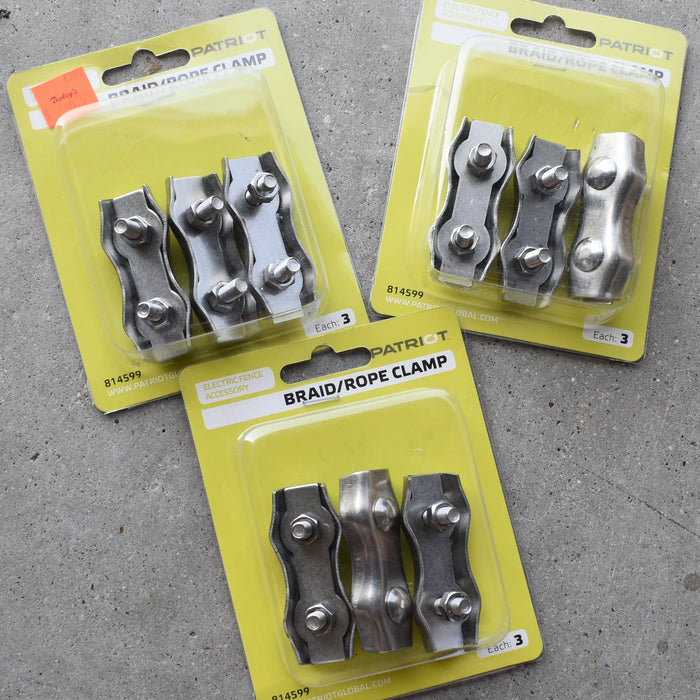 NEW Discontinued Braid/ Rope Clamp 3pk Bundle Of 3 Sale Barn Patriot