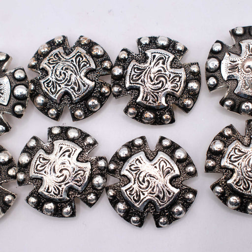 NEW Silver Swirl Concho Set Of 8 Sale Barn TESKEY'S