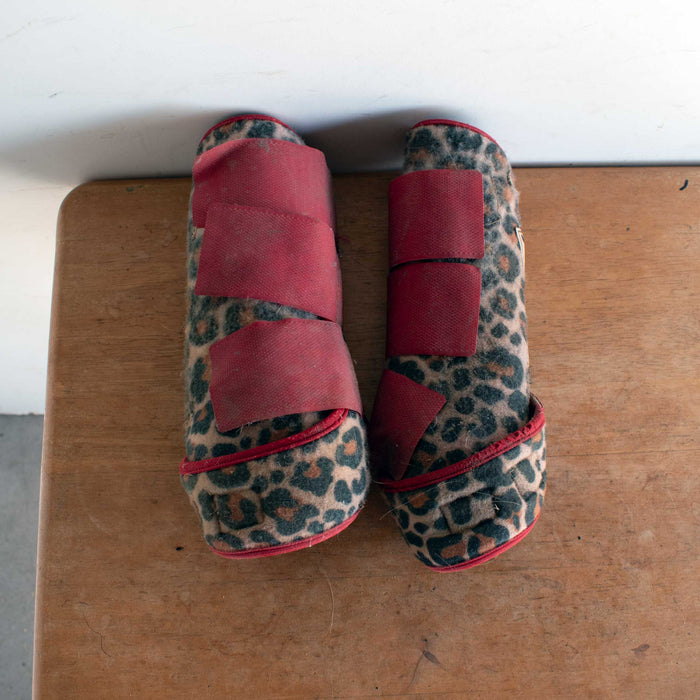 Used Whinney Wear Cheetah Medium Front Splint Boots Sale Barn Whinney Wear