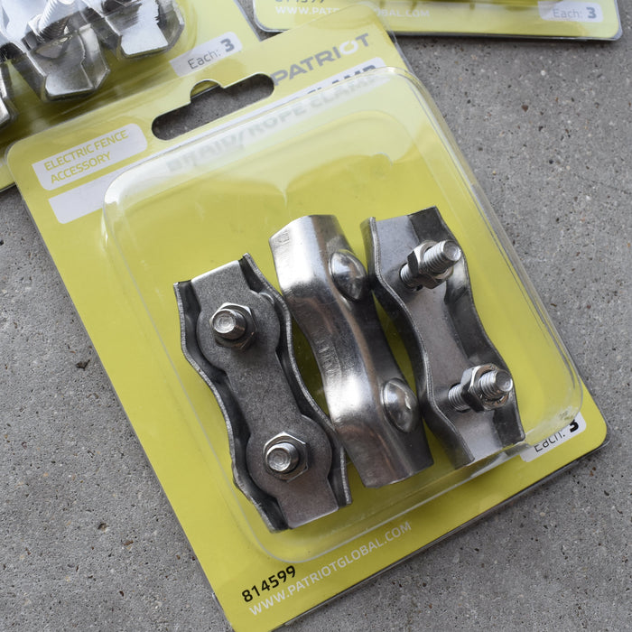 NEW Discontinued Braid/ Rope Clamp 3pk Bundle Of 3 Sale Barn Patriot