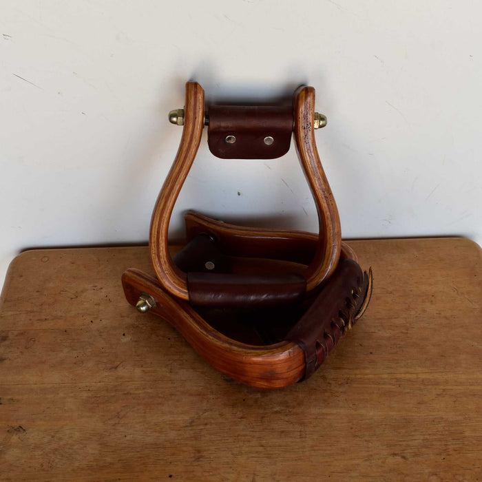 Used Don Orrell Wooden Stirrups With Polish Finish Sale Barn Don Orrell
