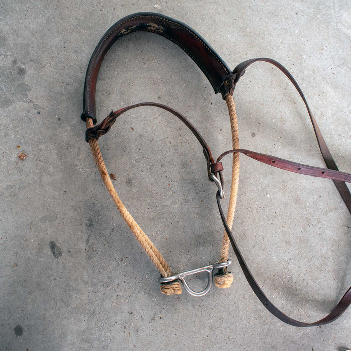 Used Assorted Leather Covered Noseband Set Of 2 Sale Barn Misc