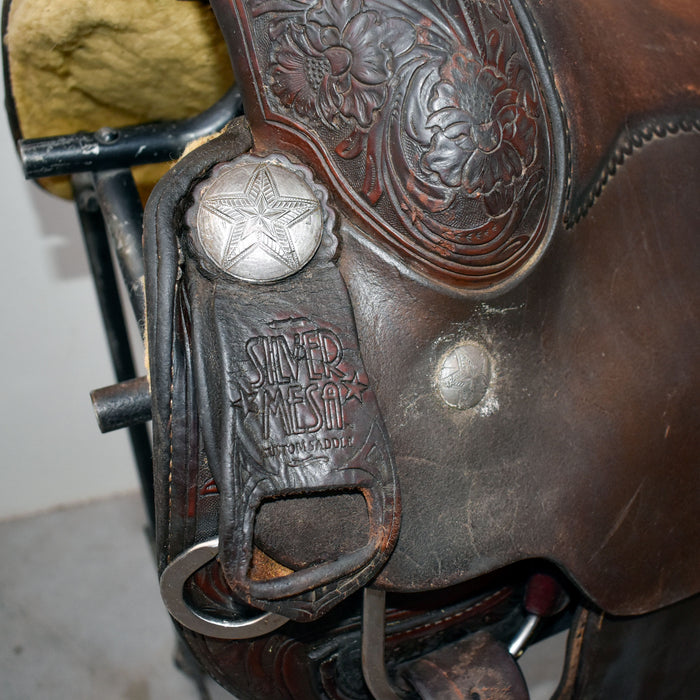 Used 16" Silver Mesa Rider Saddle Sale Barn Silver Mesa