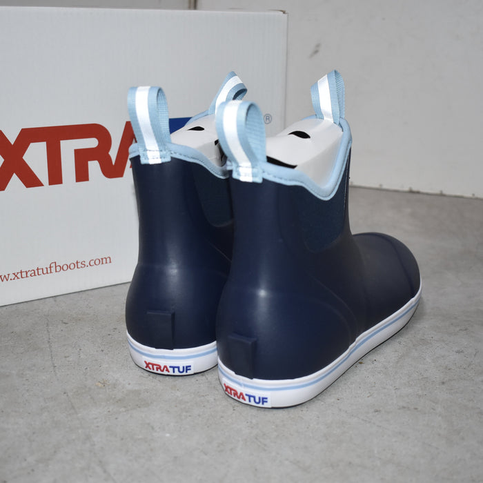 NEW Discontinued Women's Navy Xtra Tuff Muck Ankle Boots Sale Barn XTRATUF