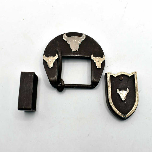NEW 1" Longhorn Brass Buckle Set Sale Barn TESKEY'S