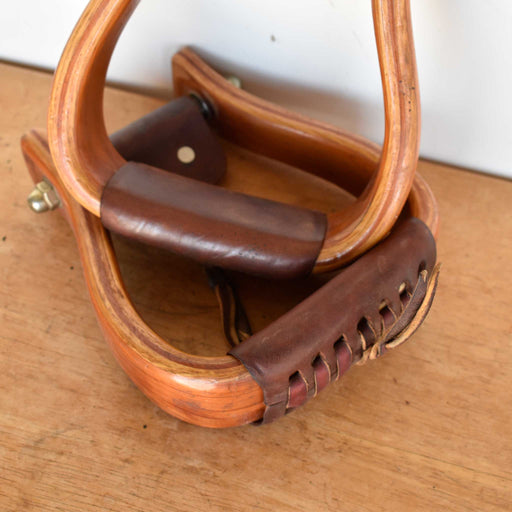 Used Don Orrell Wooden Stirrups With Polish Finish Sale Barn Don Orrell