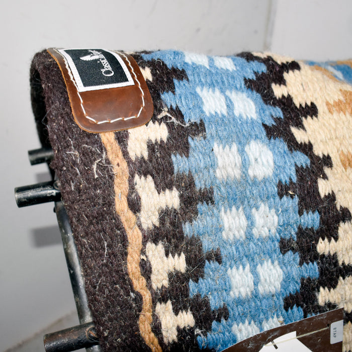 NEW Classic Equine Contour Wool Top Alpaca Coffee Malibu Blue Saddle Pad Sale Barn Classic Equine