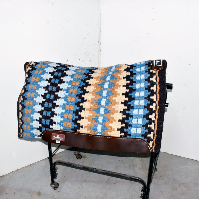 NEW Classic Equine Contour Wool Top Alpaca Coffee Malibu Blue Saddle Pad Sale Barn Classic Equine