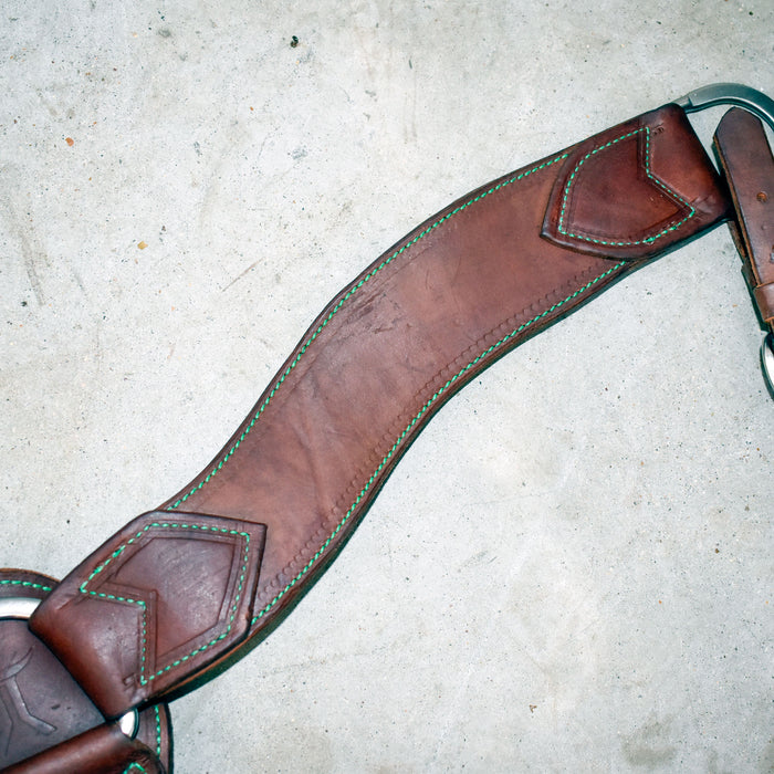 Used Synergy Roper Breast Collar With Lime Green Stitching Sale Barn Synergy