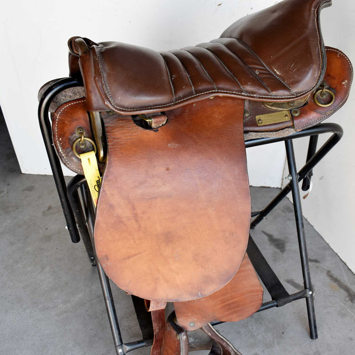 Used 17" Grey Fox Leather Rider Saddle Sale Barn Grey Fox Leather