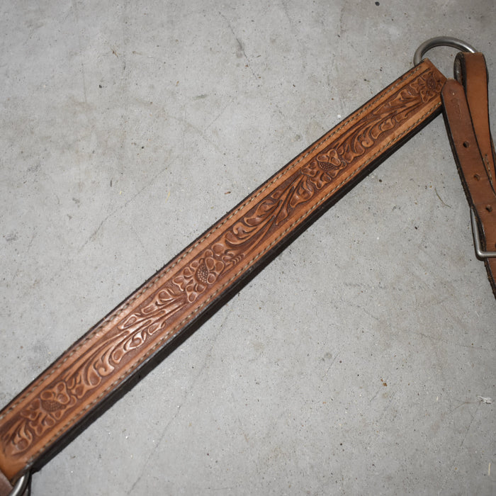 Used Light Oiled Tooled Breast Collar Sale Barn misc