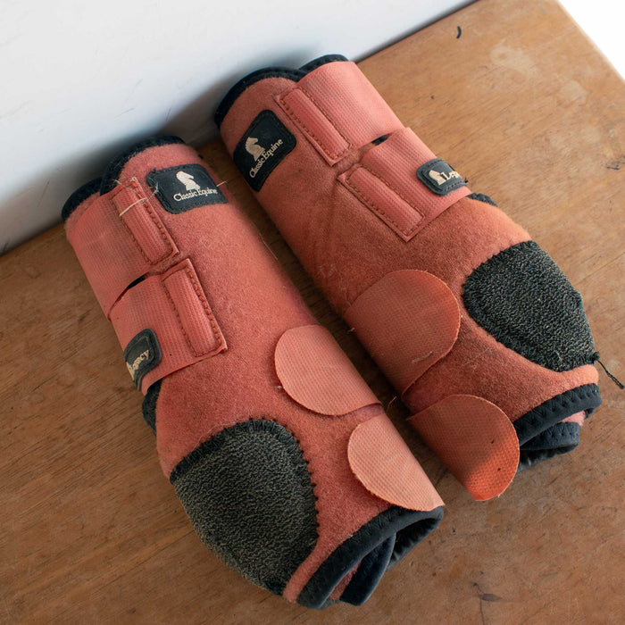 Used Classic Equine Peach Front Medium Splints Boots Sale Barn Classic Equine