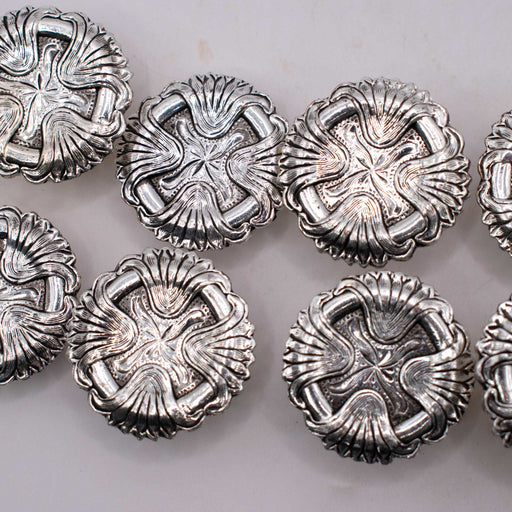 NEW Silver X Concho Set Of 8 Sale Barn TESKEY'S