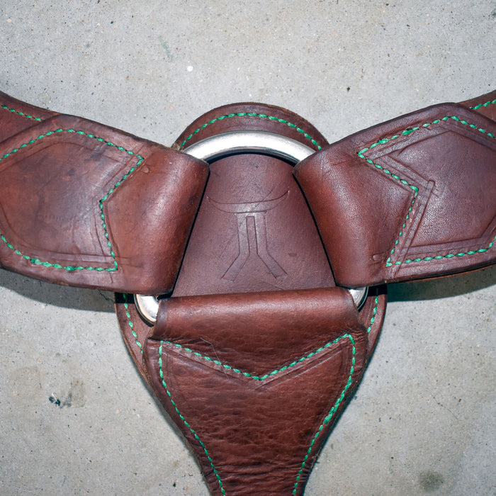 Used Synergy Roper Breast Collar With Lime Green Stitching Sale Barn Synergy