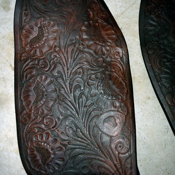 Used Hereford Brand Tex Tan Floral Tooled Fenders Sale Barn Hereford Brand Tex Tan