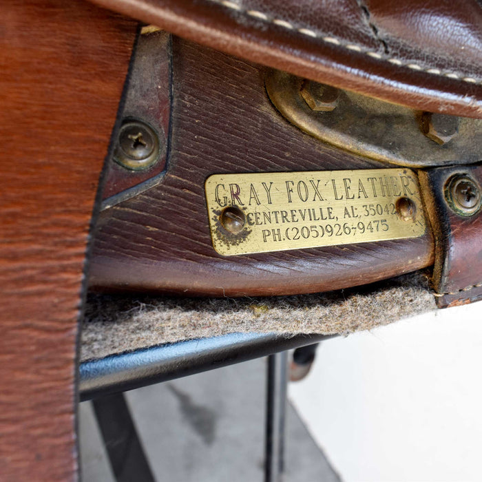 Used 17" Grey Fox Leather Rider Saddle Sale Barn Grey Fox Leather