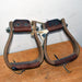 NEW Don Orrell 2" Flat Bottom Rancher Stained Oak Stirrups Sale Barn Don Orrell
