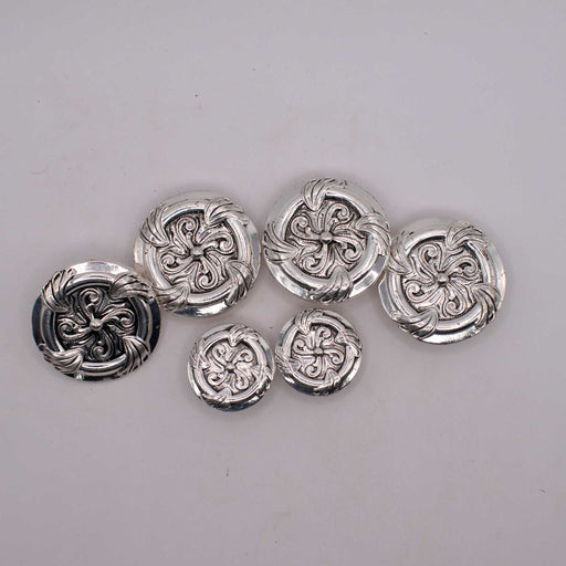 NEW Silver Swirl Concho Set Of 6 Sale Barn TESKEY'S