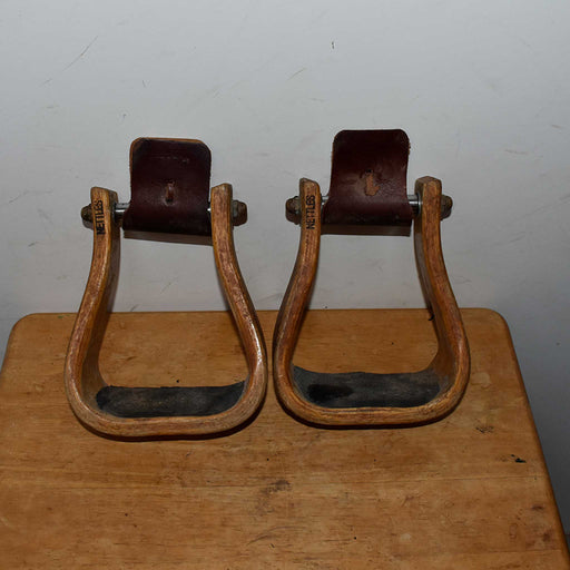 Used Nettles Wooden Stirrups With Grip Cushion Sale Barn Nettles