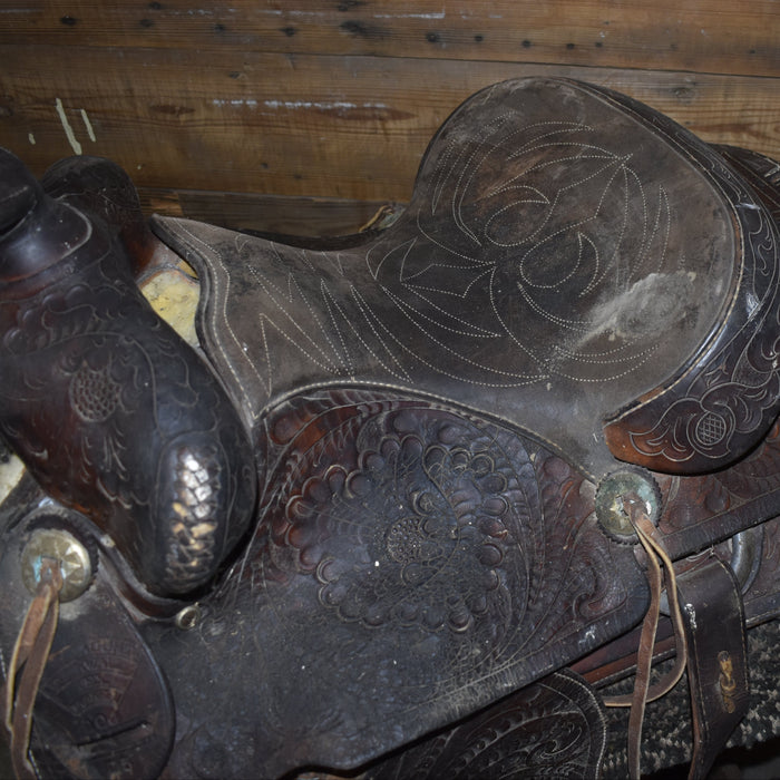 Used 14" C.H.L. Rockwall Tex Maker Non-Rider Decor Saddle Sale Barn misc
