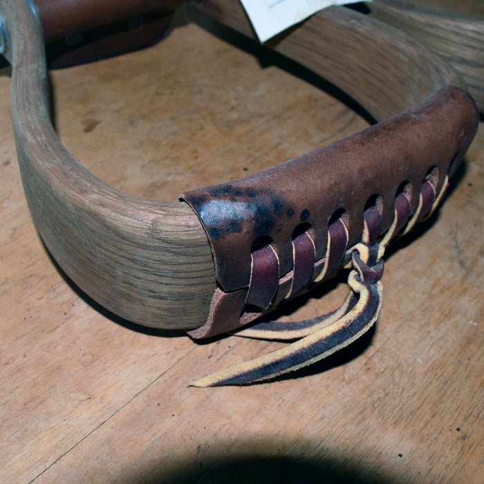 NEW Don Orrell 2" Flat Bottom Rancher Stained Oak Stirrups Sale Barn Don Orrell