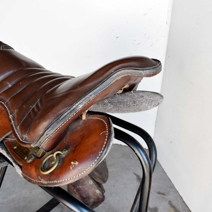 Used 17" Grey Fox Leather Rider Saddle Sale Barn Grey Fox Leather