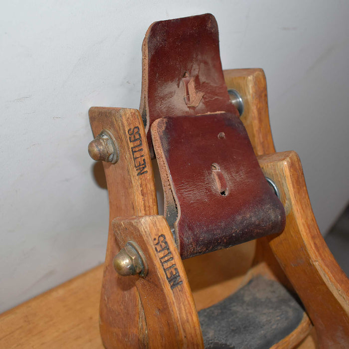 Used Nettles Wooden Stirrups With Grip Cushion Sale Barn Nettles