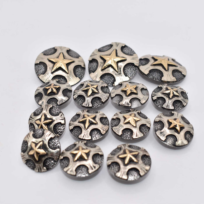 NEW Gold Star Concho Set Of 14