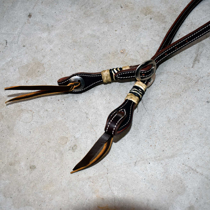 NEW Heavy Oiled One Ear Headstall With Rawhide Sale Barn misc