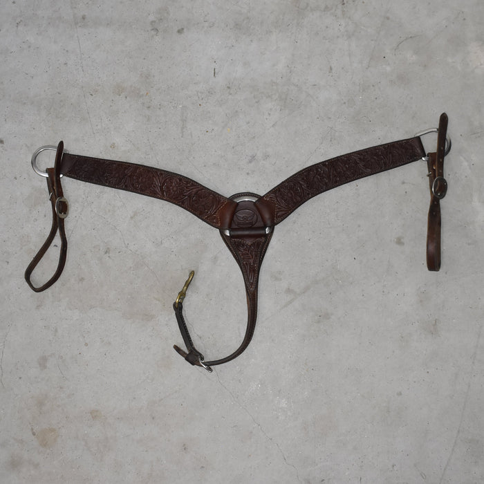Used Relentless Floral Tooled Breast Collar Sale Barn RELENTLESS