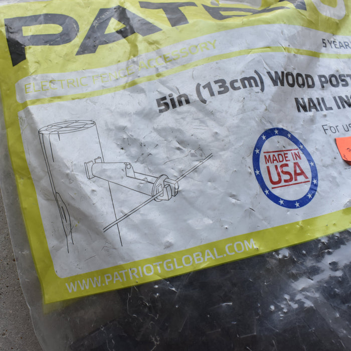 NEW Discontinued Patriot 5" Wood Post Slant Nail Insulator 25pk Bundle Of 2 Sale Barn Patriot