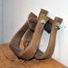 NEW Don Orrell 2" Flat Bottom Rancher Stained Oak Stirrups Sale Barn Don Orrell