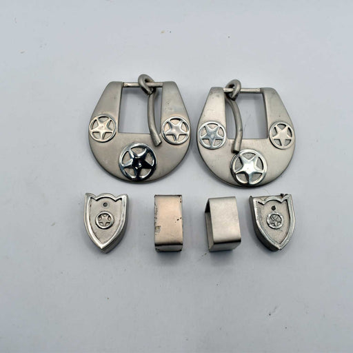 NEW 1-3/8" Silver Star Buckle Set Of 2 Sale Barn TESKEY'S