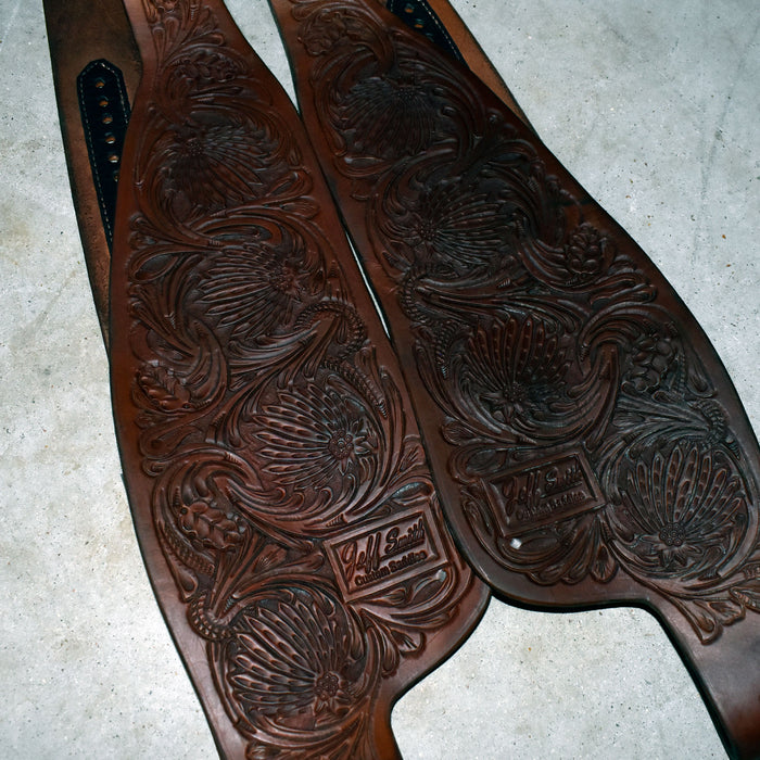 Used Jeff Smith Floral Tooled Heavy Oiled Fenders Sale Barn Jeff Smith