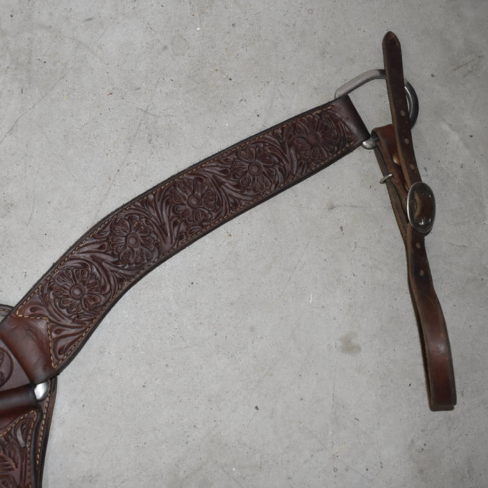 Used Relentless Floral Tooled Breast Collar Sale Barn RELENTLESS