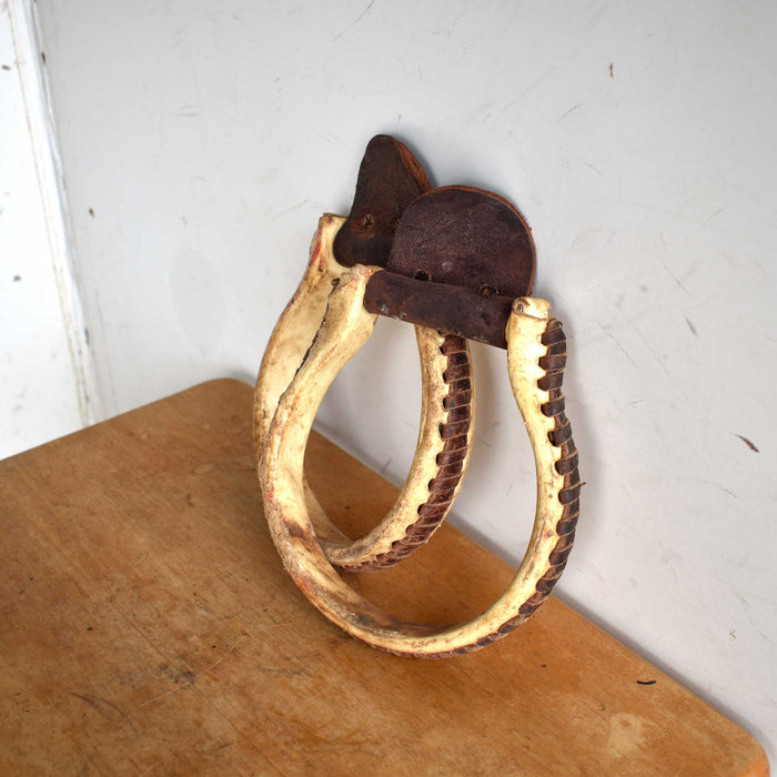 Used Rawhide Covered Oxbow Stirrups