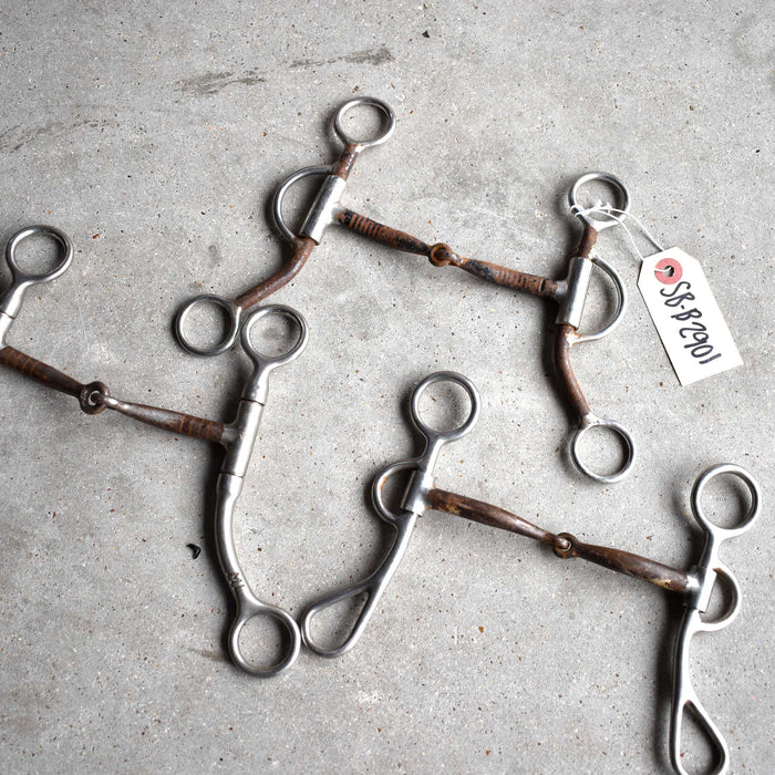 Used Shanked Snaffle Bits Set Of 3