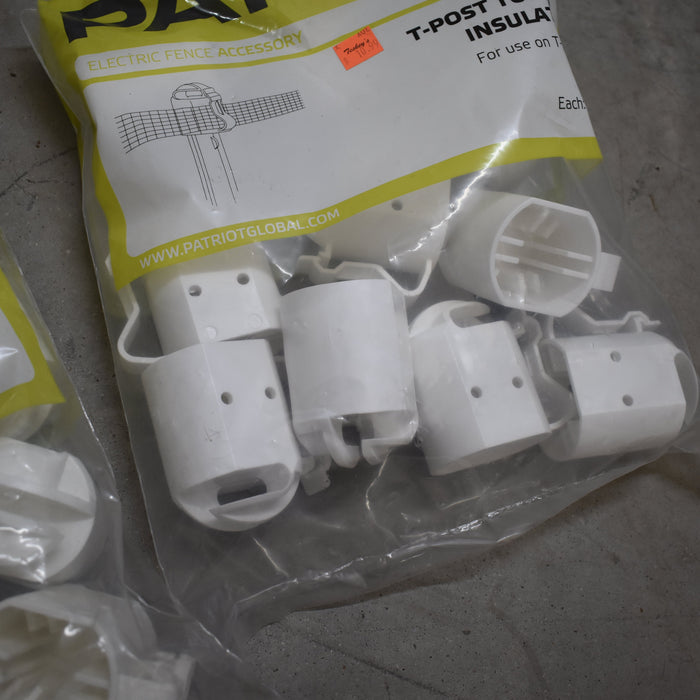 NEW Discontinued Patriot T-Post Topper Insulator 10pk Bundle Of 2 Sale Barn Patriot